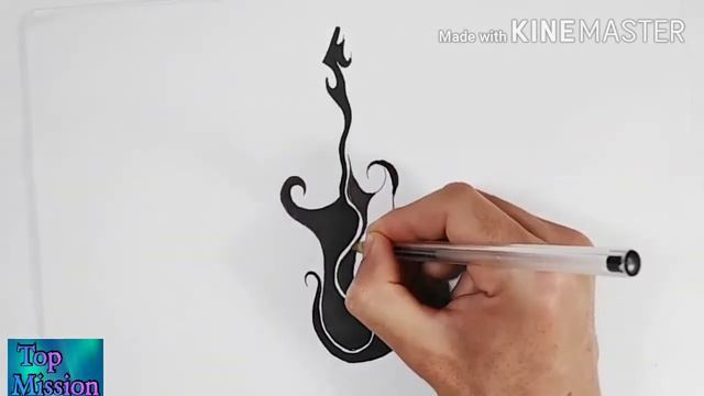 Guitar tattoo draw step by step смотреть онлайн