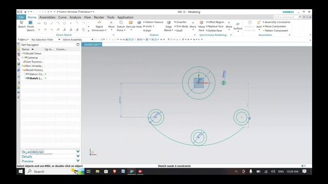 Sketch Example 1 with Constraints and Dimensioning for Beginners!! MECHANICAL DESIGNS FOR BEGINNERS смотреть онлайн