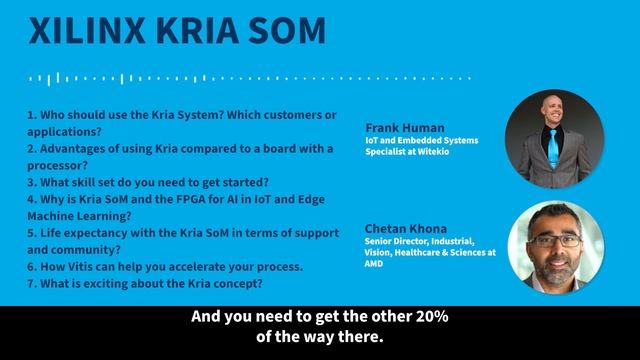 Xilinx Kria SoM - advantages, uses, the skillset needed and more | Witekio & AMD Podcast смотреть онлайн