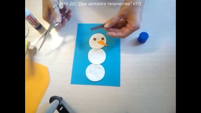 Снеговик из ватных дисков смотреть онлайн