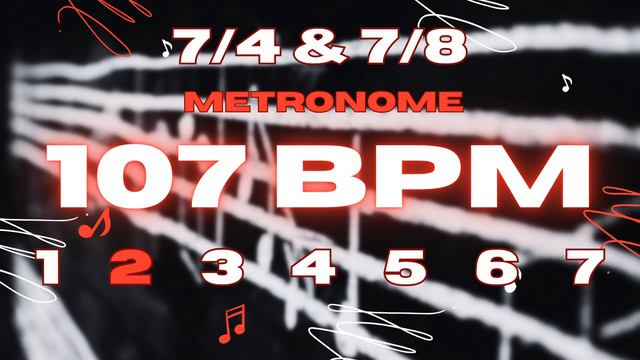 107 BPM - 7/4 & 7/8 Metronome смотреть онлайн