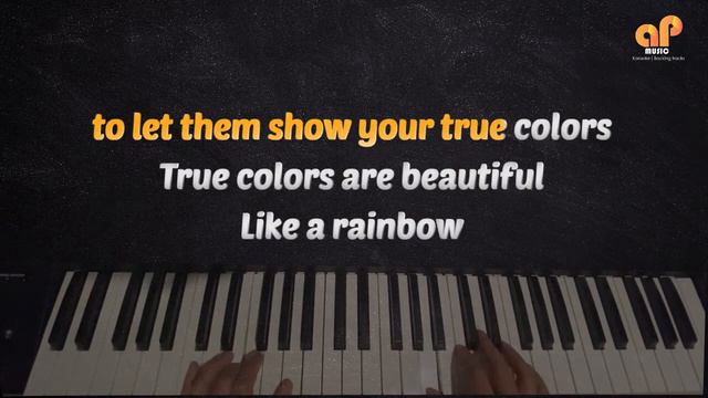 TRUE COLORS - Cyndi Lauper (MALE KEY PIANO KARAOKE HQ VERSION) смотреть онлайн