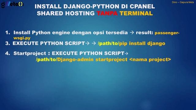 Vid.2 - Deploy Python Django ke Cpanel Shared Hosting - TANPA Terminal смотреть онлайн