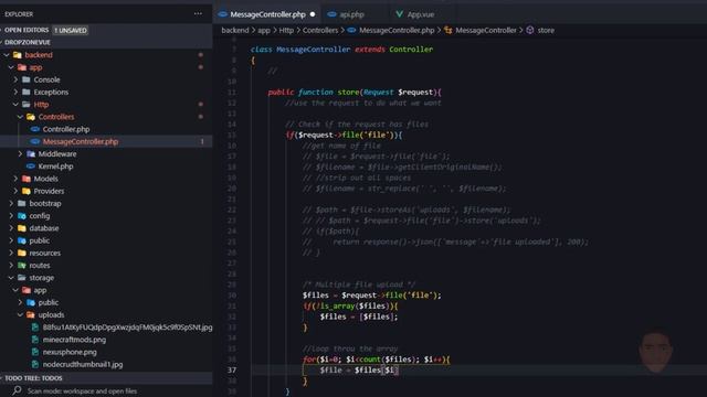 Upload files with Dropzone, Vue and Laravel (Drag and Drop: Multiple Files) Part 2/3 смотреть онлайн