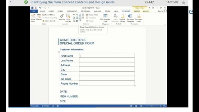 Word 2013 Design mode and content conrol how to смотреть онлайн