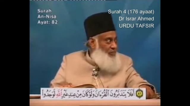 Surah 4 Ayat 82 Surah Nisa Dr Israr Ahmed Urdu смотреть онлайн