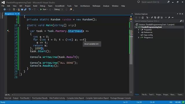 Паралелльное Программирование .NET (TPL) - Абстракция Task смотреть онлайн