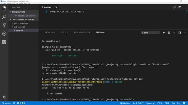 สอน Git ตอนที่ 4 - คำสั่งพื้นฐานใช้งาน Git смотреть онлайн