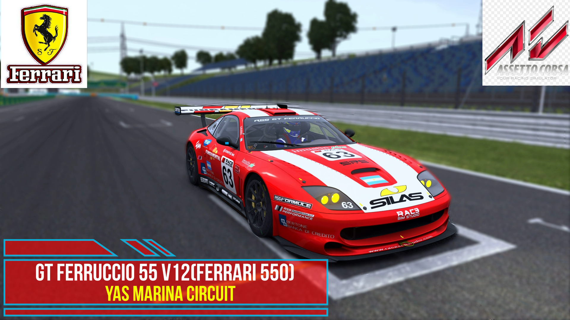 GT Ferruccio 55 V12 (Ferrari 550) - Yas Marina Circuit | Assetto Corsa.mp4 смотреть онлайн