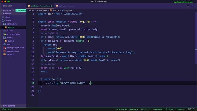 React appbooking hotel- 22 Save user in database смотреть онлайн