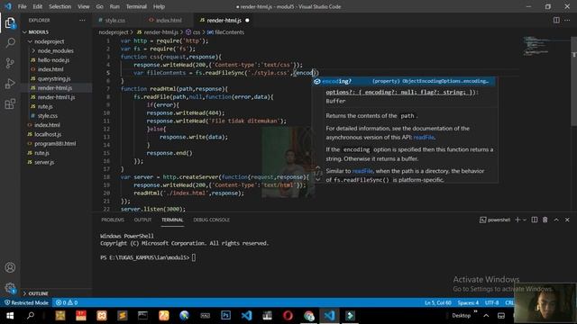 #27.Menggunakan File css dalam aplikasi Node.js смотреть онлайн