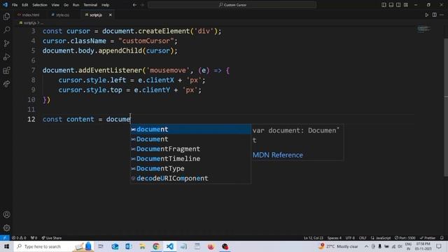 Make Custom Cursor using HTML, Css and JavaScript | JavaScript Projects | Responsive Website Projec смотреть онлайн