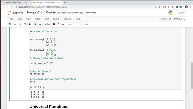 Numpy tutorial | Python | Crash Course for Data Science | Beginners | 1 hour смотреть онлайн