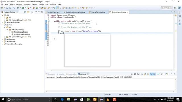 Java Swing Programming Tutorial 2 Graphical User Interface JFrame смотреть онлайн