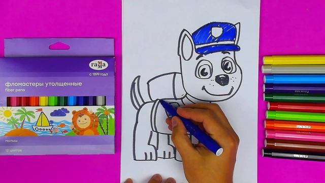 ГОНЩИК из мультика Щенячий Патруль - урок рисования для детей смотреть онлайн