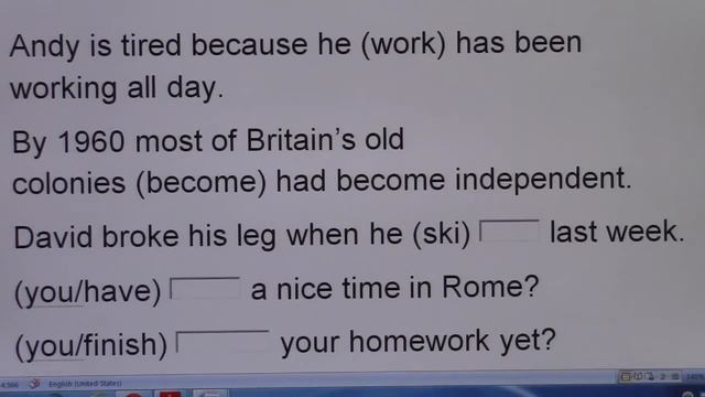 Tenses Exercise 2 смотреть онлайн