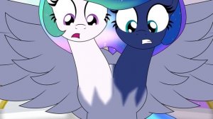 Селестия и луна - слияние. пони
