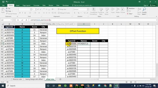 How to use OFFSET Function as VLOOKUP in Excel смотреть онлайн