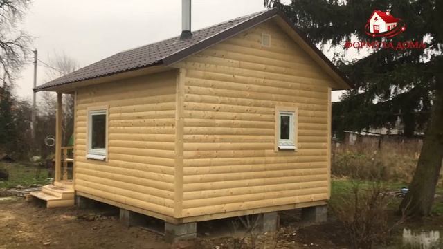 СК Формула Дома - Каркасная баня 4х6 в п. Славянское смотреть онлайн