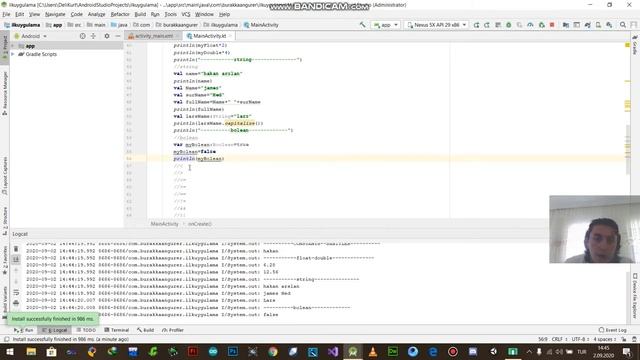 ANDROİD STUDİO KOTLİN TEMEL EĞİTİM Boolean смотреть онлайн