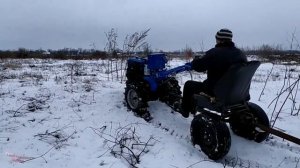 МИССИЯ ДРОВА ПРОВАЛЕНА | НА ТЯЖЁЛОМ МОТОБЛОКЕ ПО СНЕГУ | MISSION FAILED