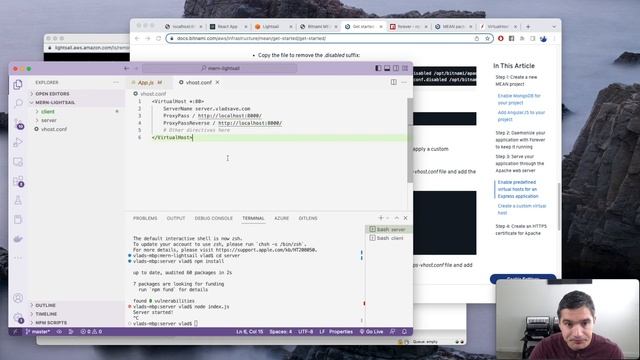 Deploy Node+React (MERN) app to AWS Lightsail смотреть онлайн