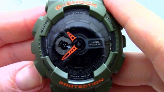 Часы Casio G-SHOCK GA-110LN-3A - Инструкция, как настроить от PresidentWatches.Ru смотреть онлайн