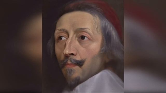 Оживленный портрет Кардинала Ришелье, кисти художника Ф. де Шампань, с помощью нейросетей.