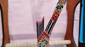 Гердан из бисера своими руками. МК станочное ткачество.