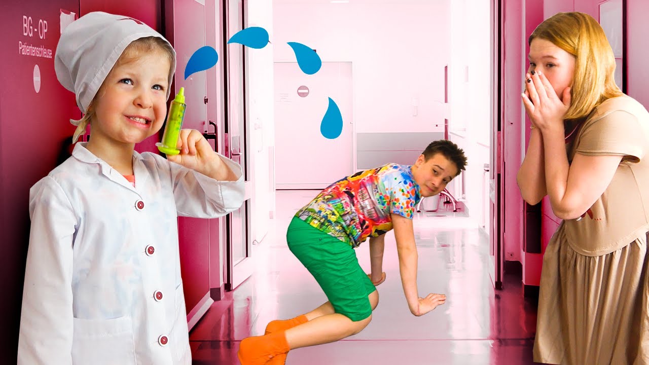 Дети притворяются, что заболели, играют в доктора и делают уколы смотреть онлайн