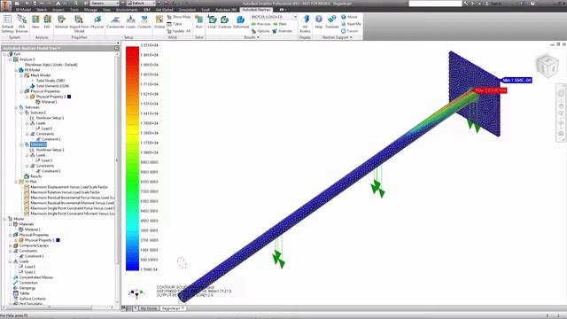 Autodesk Nastran In-CAD Non-Linear Static Transient Response смотреть онлайн