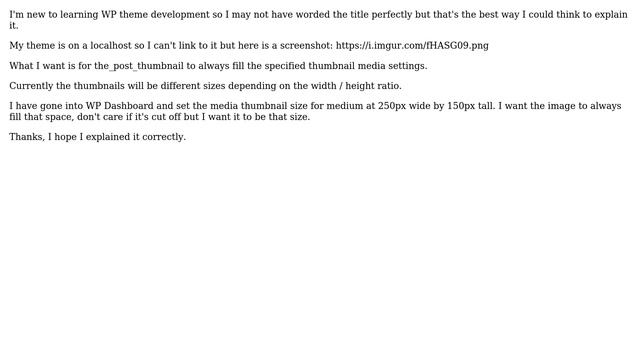 Wordpress: How to get post thumbnail to be equal to set media size? смотреть онлайн