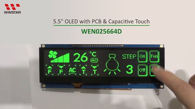 5.5" 256x64 COF Touch OLED Display with PCB +Frame - WEN025664D смотреть онлайн