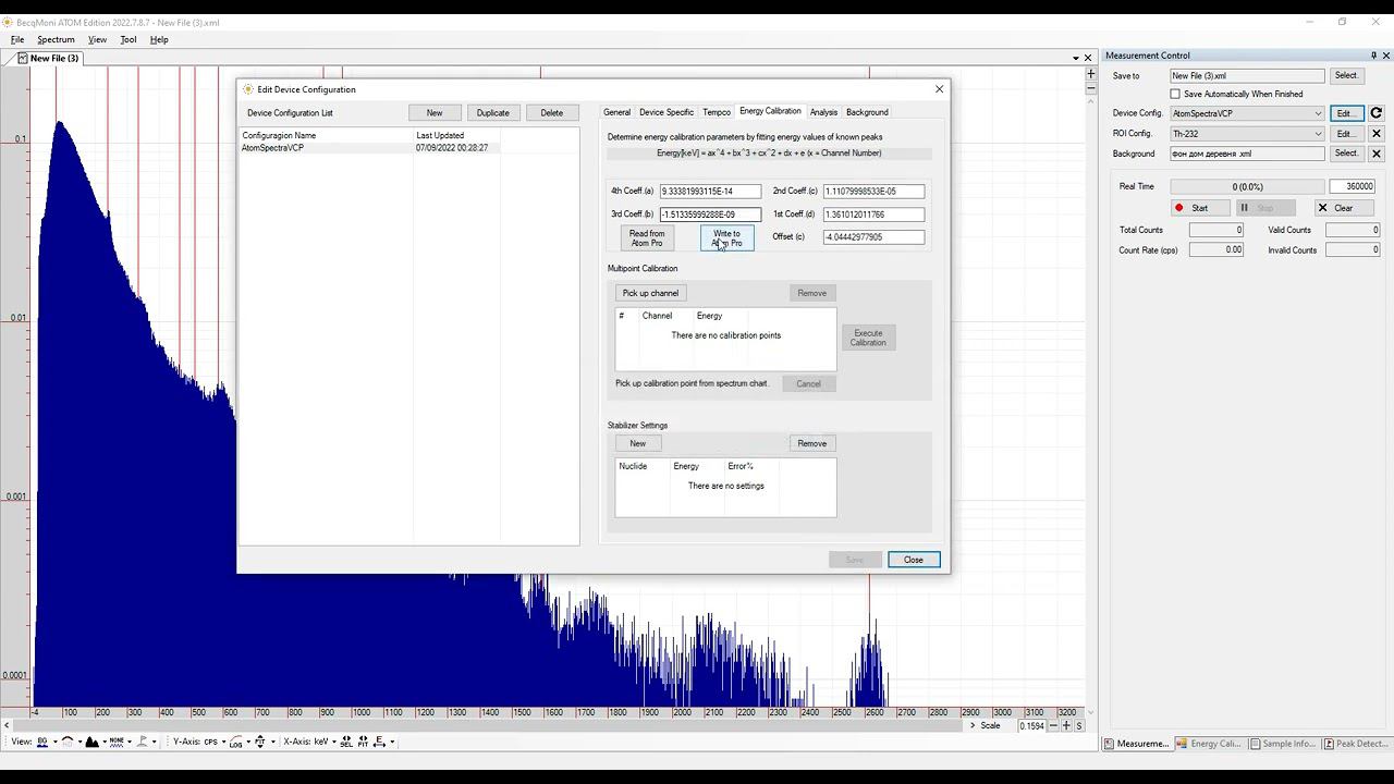 BecqMoni working with Atom Spectra Pro serial device смотреть онлайн