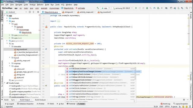 04 - Create a search bar on Google Map in Android Studio смотреть онлайн