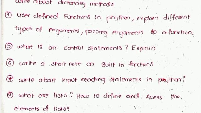 4th sem FOP important Questions || degree 2nd year 4th sem Elective paper Fundamentals of phython смотреть онлайн