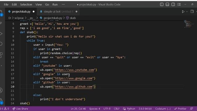 python basic project ai bot learning with mistakes смотреть онлайн