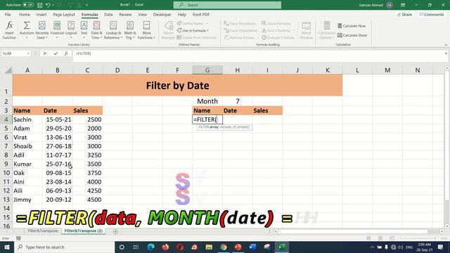 #FILTER data #Dynamically by #DATE Based on Days, Months & Year Through FILTER Function in MS #EXCE смотреть онлайн