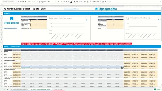 12-Month Business Budget Template for Excel, Free смотреть онлайн