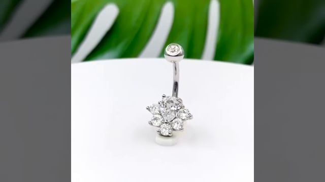 Украшение для пирсинга пупка- банан "лотос" с фианитами смотреть онлайн