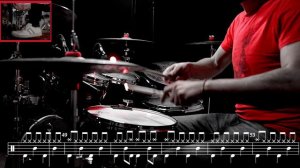 AC/DC - Back in Black - Drum Cover (with scrolling Drum sheet)
