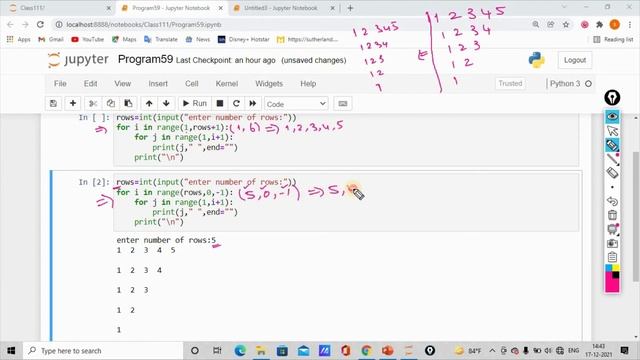 Learn Python in Tamil | How to print Inverted Pyramid Pattern with Numbers | GURUKULA | [TAMIL] смотреть онлайн
