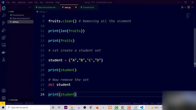 Python #9 - Sets in Advanced смотреть онлайн