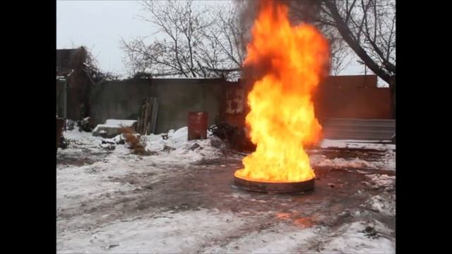 тушение очага 55В серийным огнетушителем ОП-2 торговой марки Vognebor смотреть онлайн