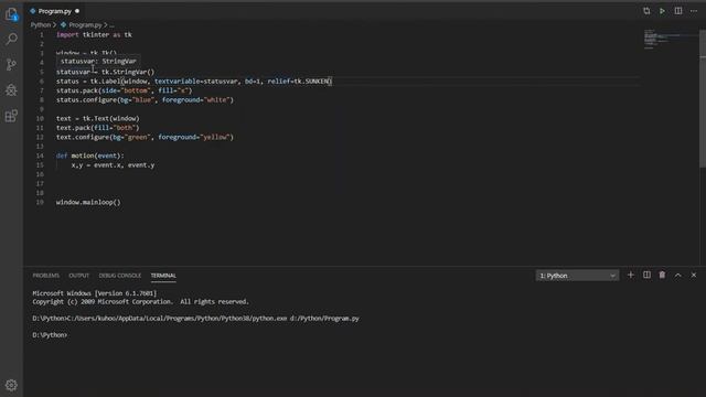 Tkinter #part15 || Status Bar in tkinter || How to make a status bar in python tkinter смотреть онлайн