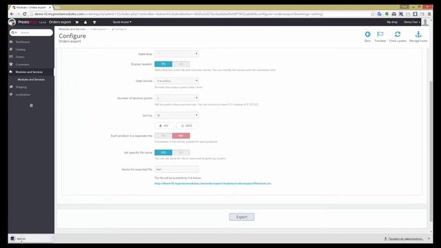 Prestashop Orders (CSV, Excel) Export Module v. 3.8.0 смотреть онлайн
