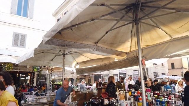 Campo de' Fiori Market HD Virtual Walk | Popular market for GIFTS and SOUVENIRS in Rome, Italy смотреть онлайн