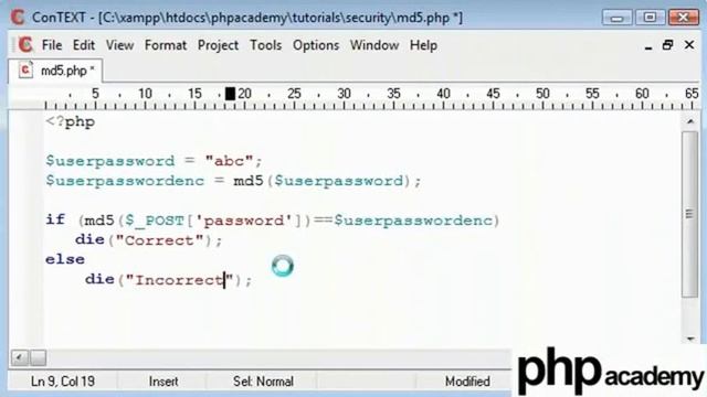 PHP Advance Tutorial 9 MD5 Encryption смотреть онлайн
