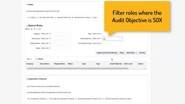 User Certification Content Filtering in Oracle Identity Governance смотреть онлайн
