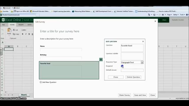 How to Create a Survey using Excel Survey смотреть онлайн